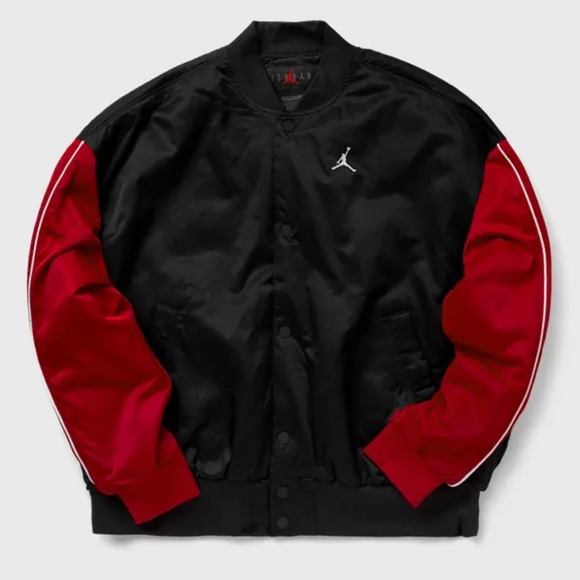 Jordan - WMNS Jordan Flight Renegade bomber Jacket in BLACK/GYM RED/WHITE size L - Picture 4 of 8